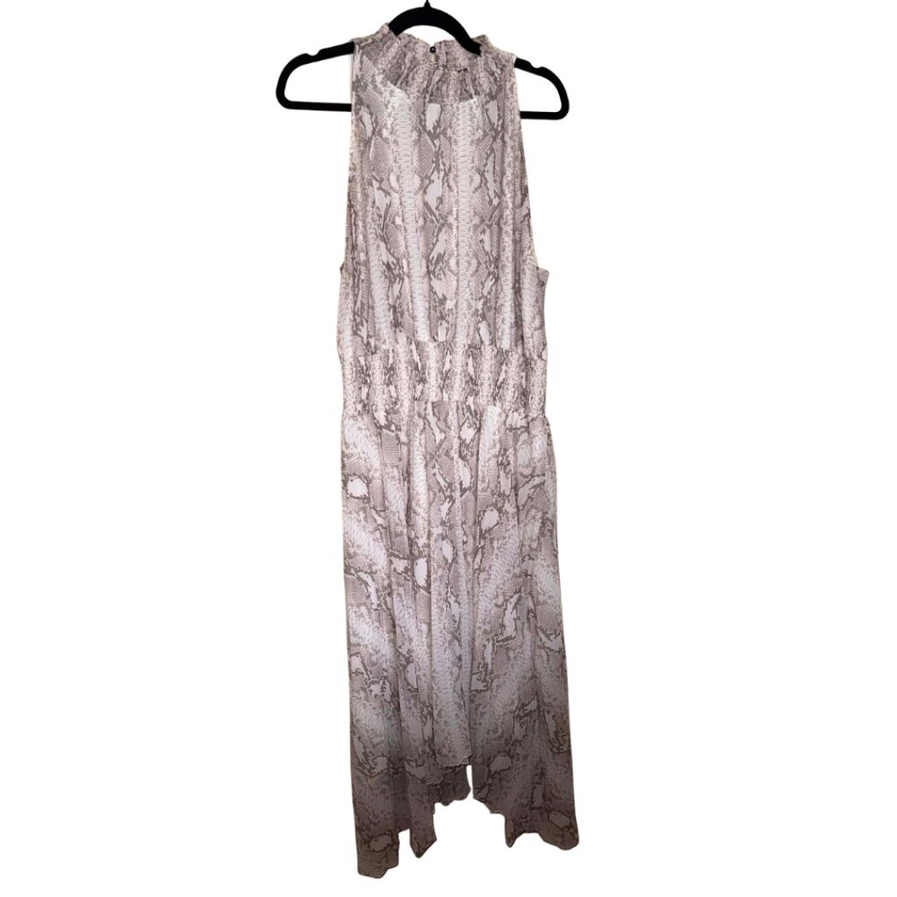 ⚫️ 1. State Snake Print Midi Maxi Dress
